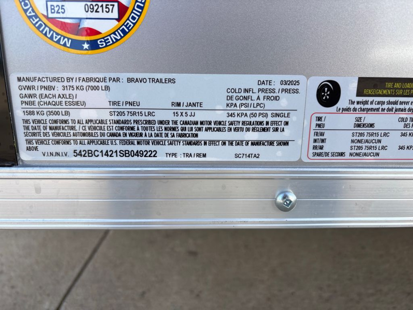 New 2025 Bravo Trailers SC714TA2 Cargo / Enclosed Trailer