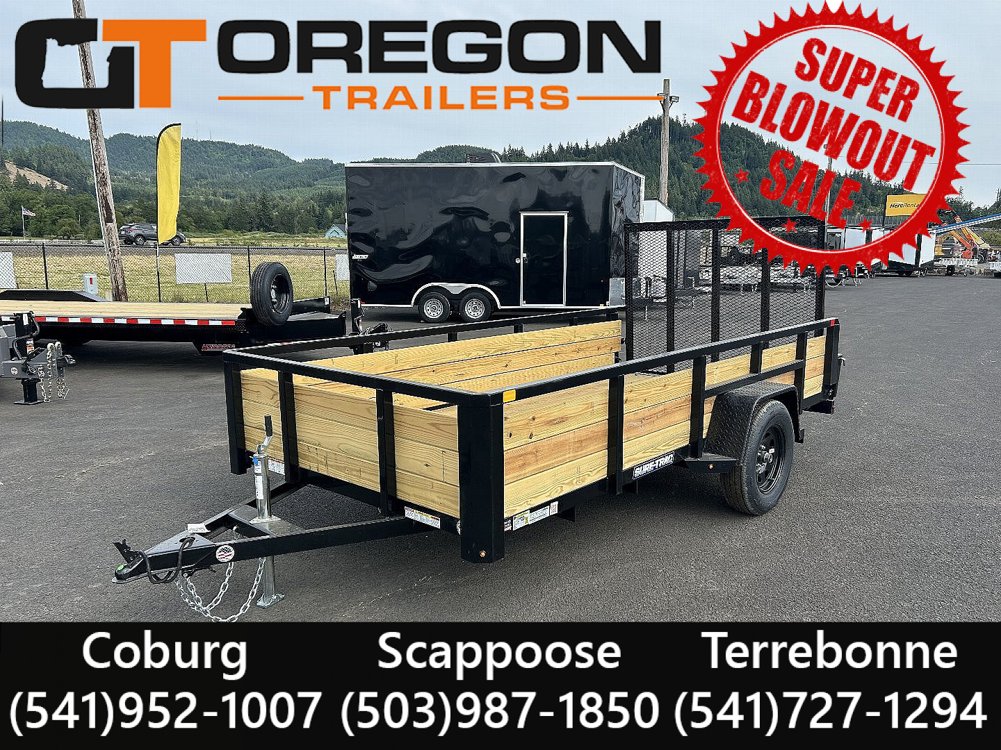 New 2025 Sure-Trac 6x12 Tube Top 3 Board Utility 3k GVWR