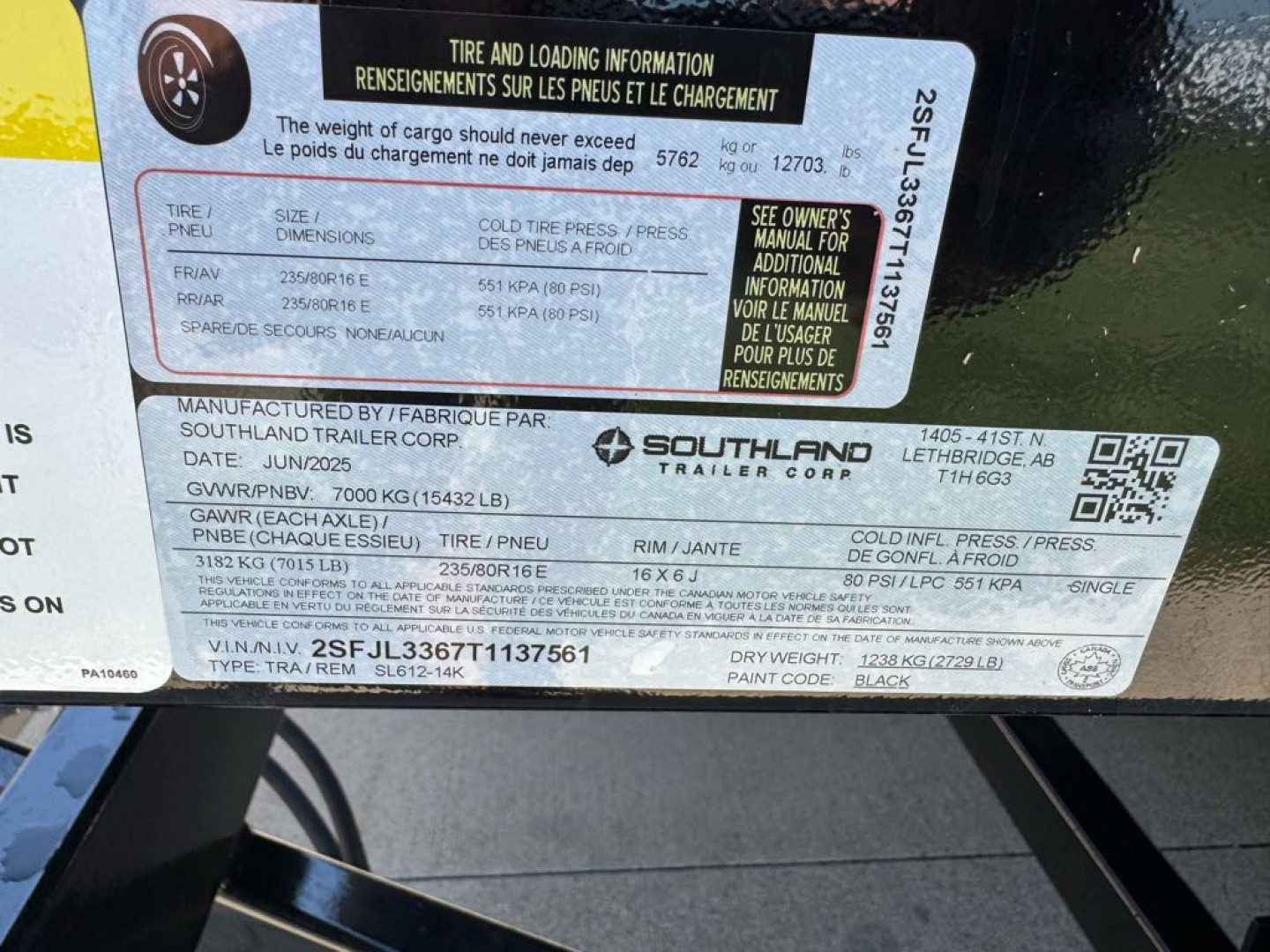 New 2026 SOUTHLAND TRAILER CORP. SL612-14K Dump Trailer