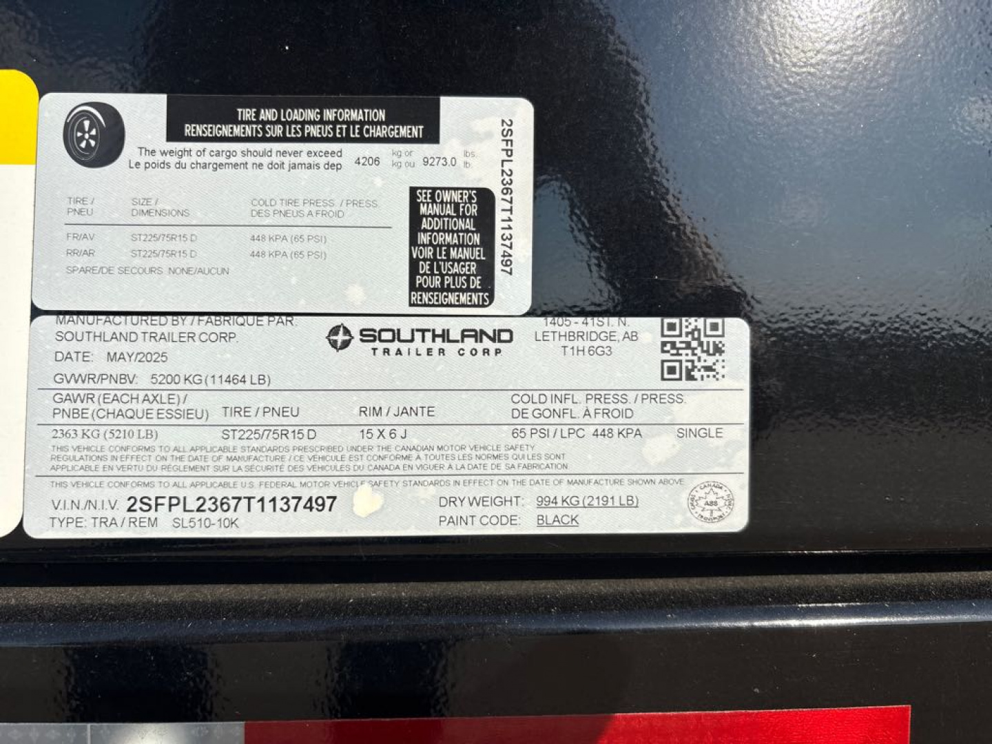 New 2026 SOUTHLAND TRAILER CORP. SL510-10K Dump Trailer