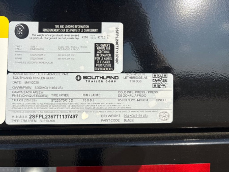 New 2026 SOUTHLAND TRAILER CORP. SL510-10K Dump Trailer
