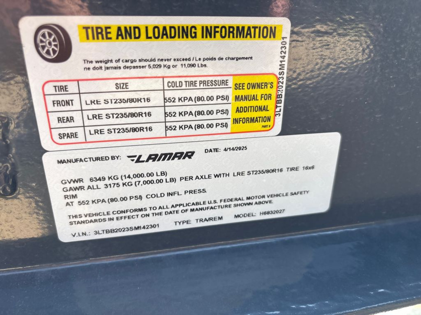 New 2025 Lamar Trailers H6832027MX_5 Utility Trailer