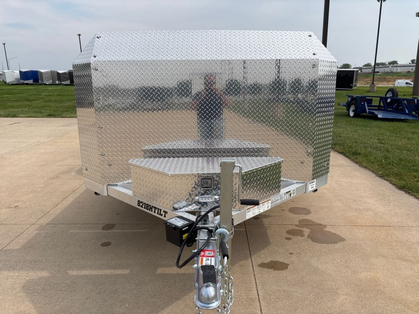 New 2026 Aluma 8218H-ANV-TILT-TA-EL Utility Trailer