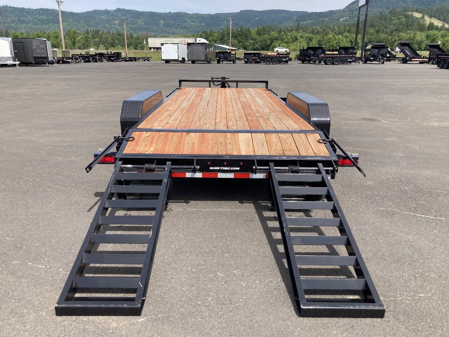 New 2025 Sure-Trac 7x18 Equipment Hauler W/ Ramps 14K GVWR