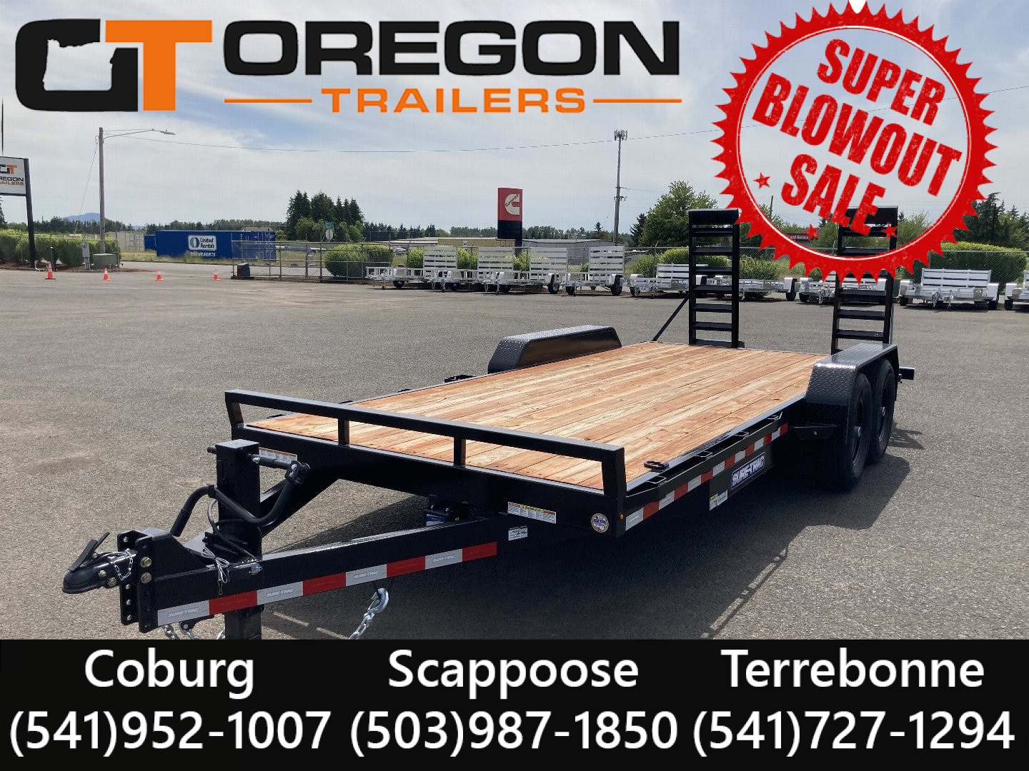 New 2025 Sure-Trac 7x18 Equipment Hauler W/ Ramps 14K GVWR