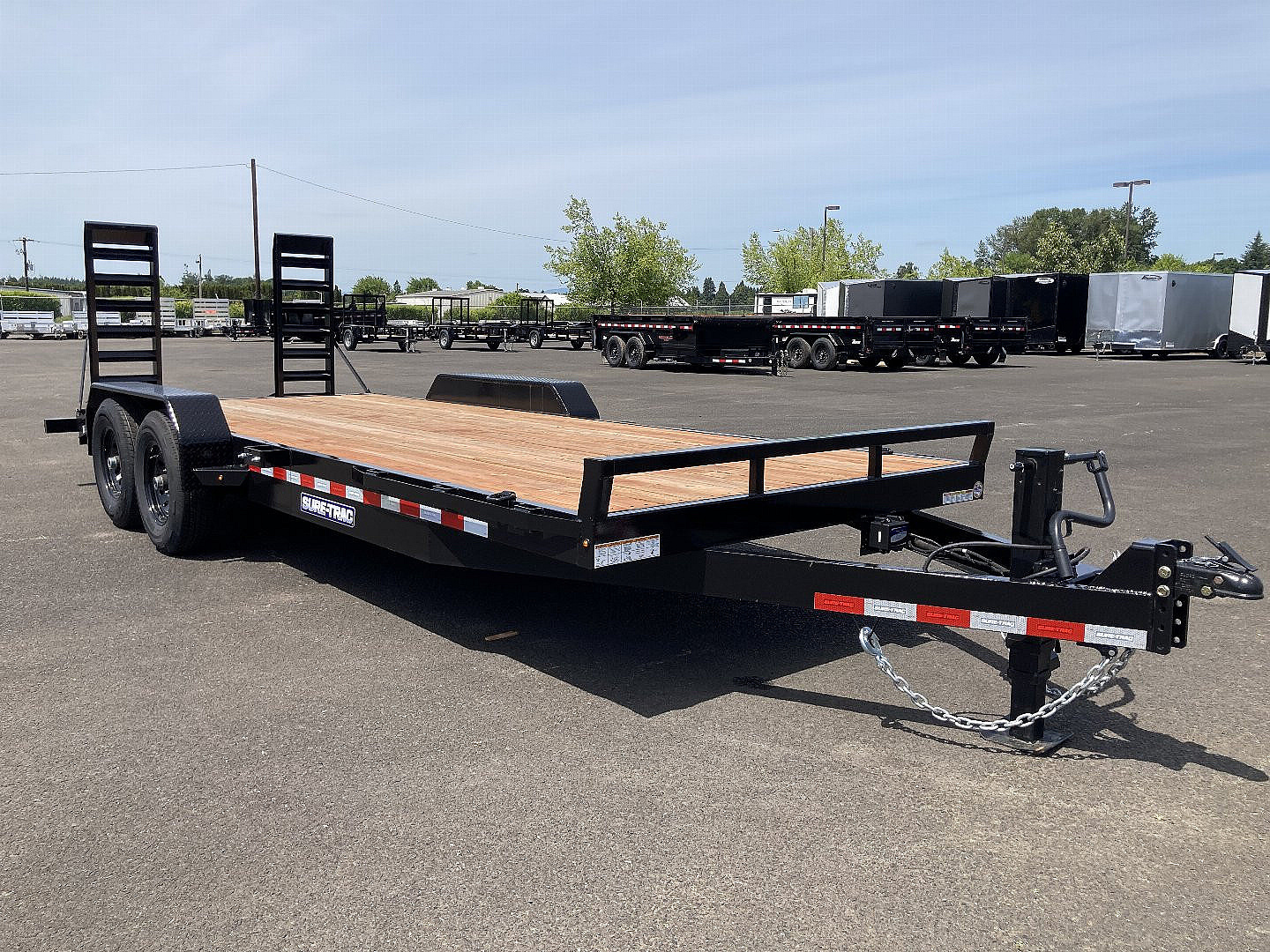 New 2025 Sure-Trac 7x20 Equipment Flat Bed HD Ramps 14K GVWR