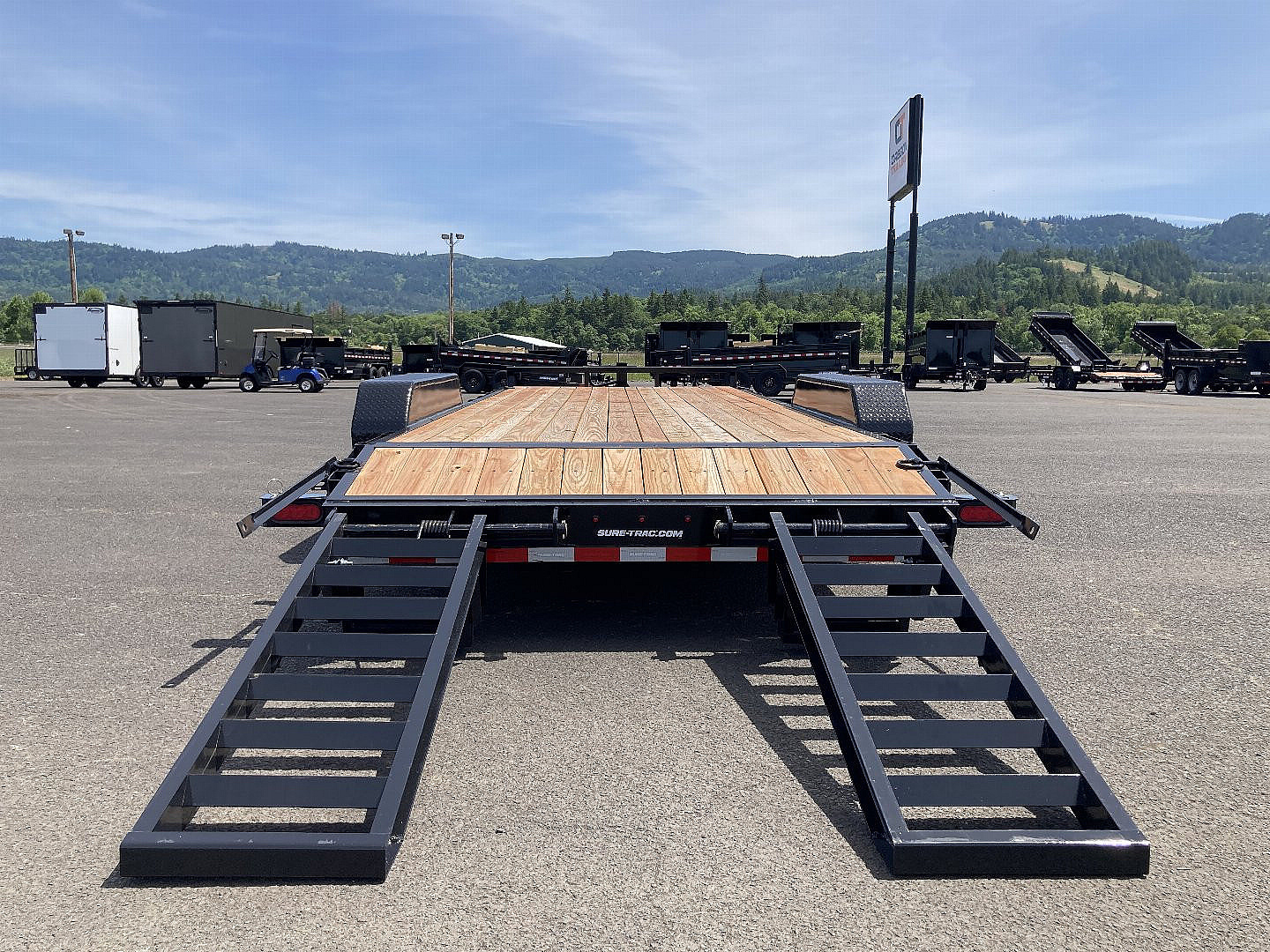 New 2025 Sure-Trac 7x20 Equipment Flat Bed HD Ramps 14K GVWR
