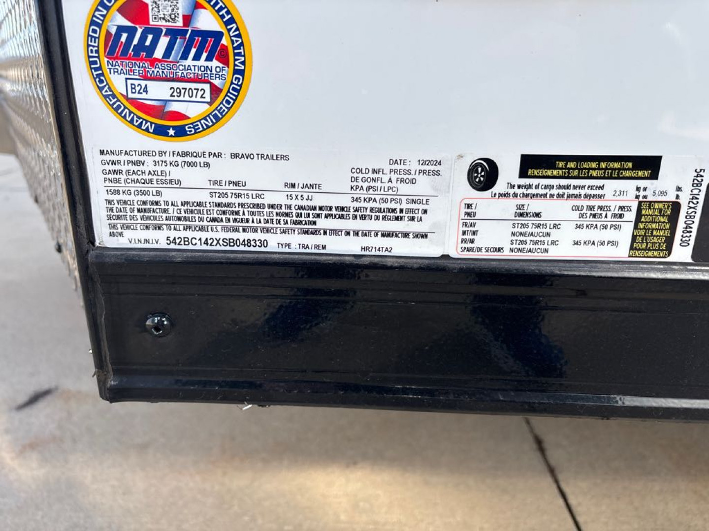 New 2025 Bravo Trailers HR714TA2 Cargo / Enclosed Trailer