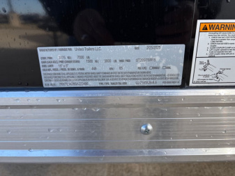 New 2025 United Trailers UJ-714TA35-8.5 Cargo / Enclosed Trailer