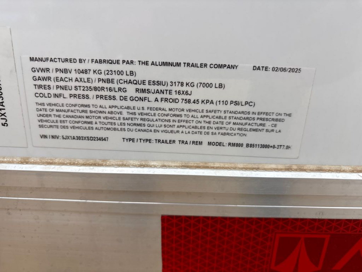 New 2025 ATC RM800_B85113000+0-3T Car / Racing Trailer