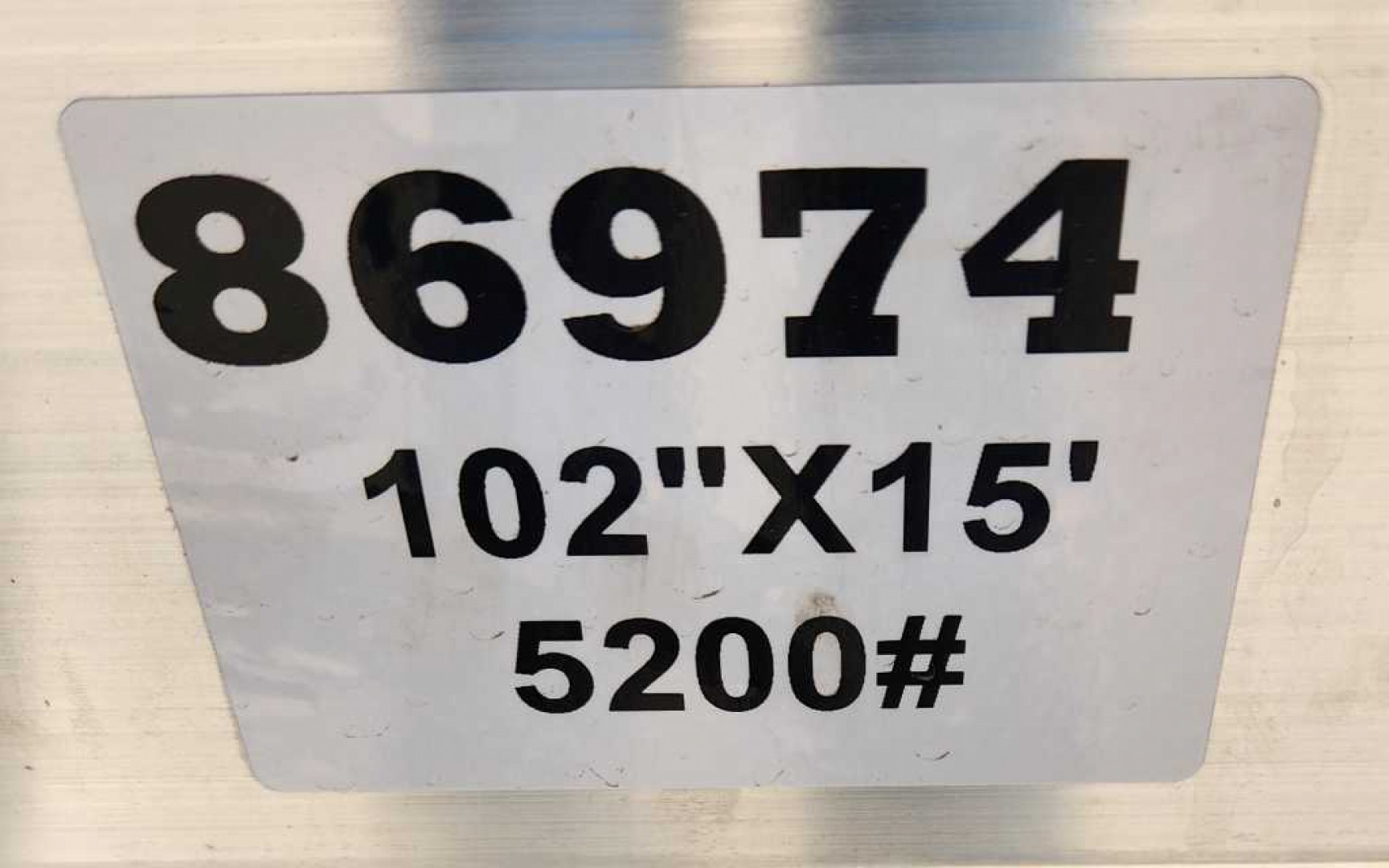 New Aluma 102"X15' WB SINGLE AXLE ALUMINUM Utility Trailer