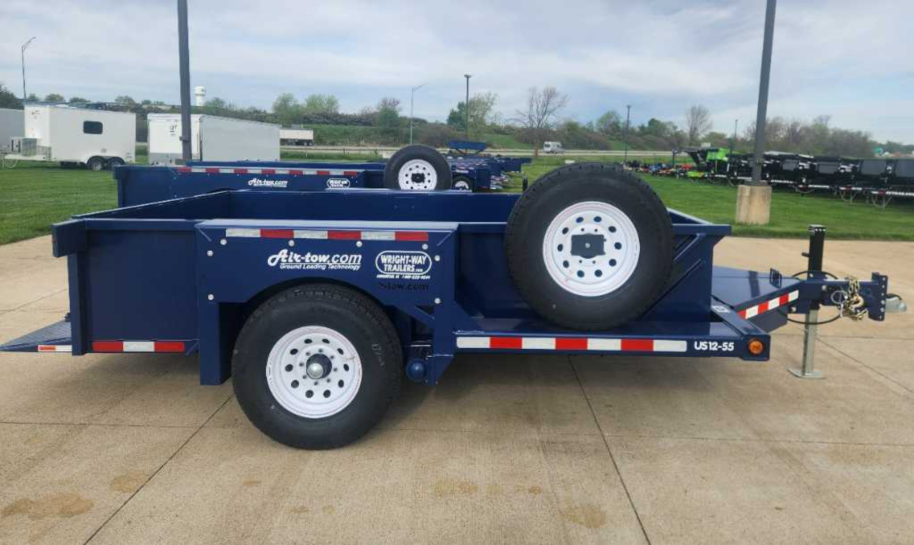 New 2024 Air Tow 75"X12' GROUND LEVEL LOADING UTILITY Specialty Trailer