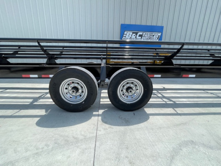 New 2025 MAY 36' ROUND BALE HAY DUMP TRAILER, (2) 7000lb TANDEM AXLES ,(ON ORDER)