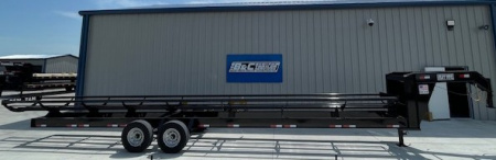 New 2025 MAY 36' ROUND BALE HAY DUMP TRAILER, (2) 7000lb TANDEM AXLES ON ORDER