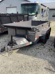 New 2025 RAWMAXX SDX10BP7K Dump Trailer 60x10 TA (GVW:7000) SHADOW GRAY