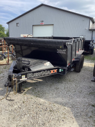 New 2026 RAWMAXX LPX14BP14K Dump Trailer 83X14 TA 36  SIDES (GVW:14000) JET BLACK
