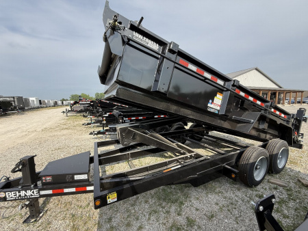 New 2026 BEHNKE ENTERPRISES LPD83X16E802 DUMP TRAILER 83X16 TA 24" SIDES (GVW:16000) BLACK