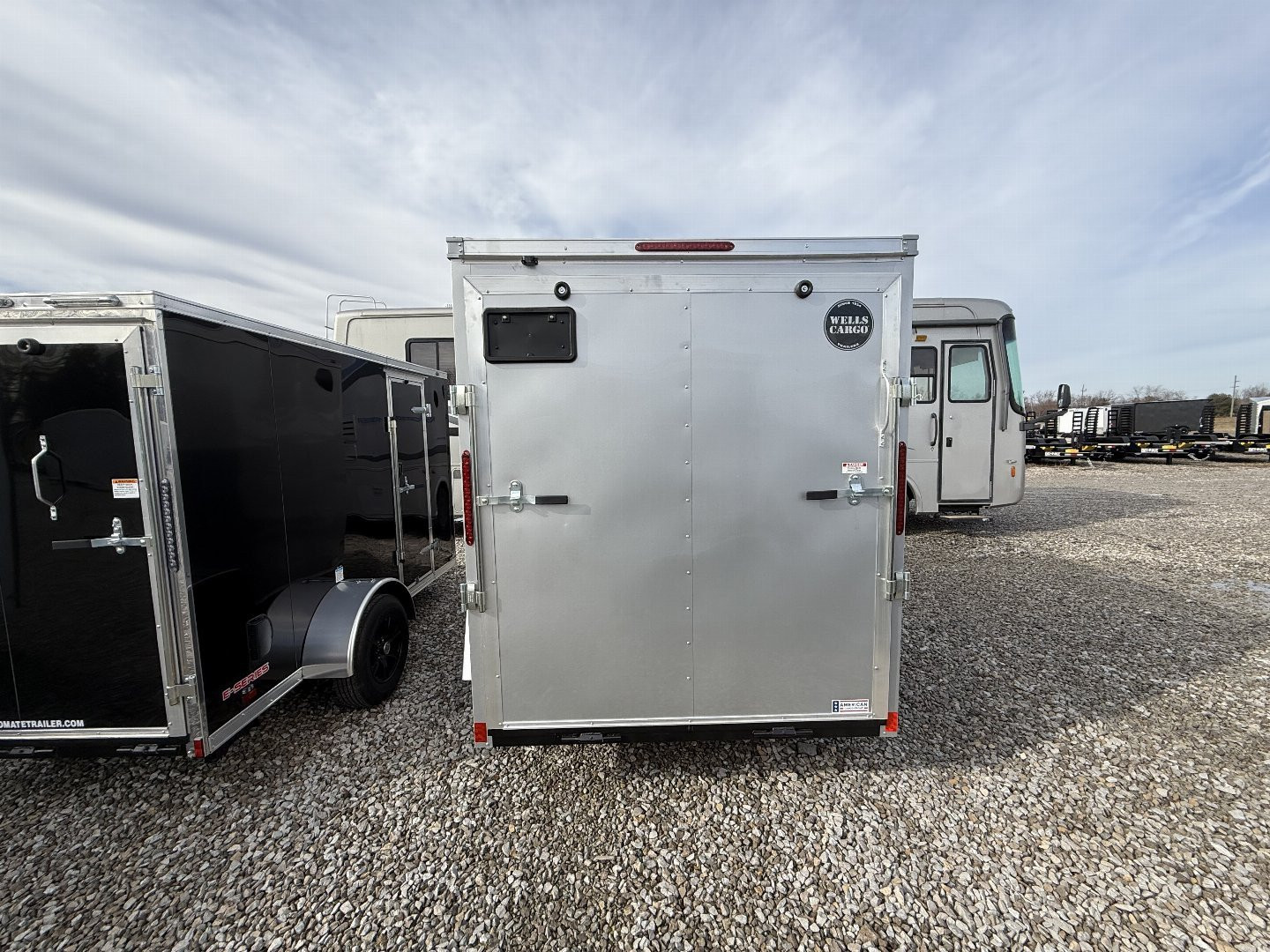 New 2025 WELLS CARGO FT610S2-D Cargo / Enclosed Trailer 6X10 SA RAMP DOOR (GVW:2990) SILVER FROST