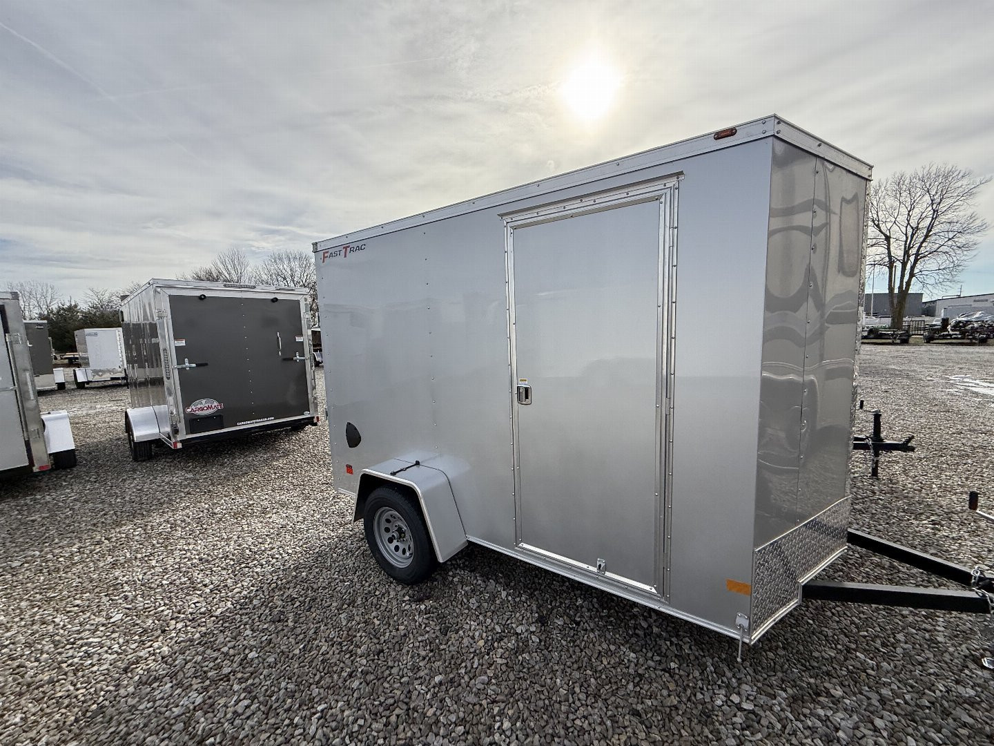 New 2025 WELLS CARGO FT610S2-D Cargo / Enclosed Trailer 6X10 SA RAMP DOOR (GVW:2990) SILVER FROST