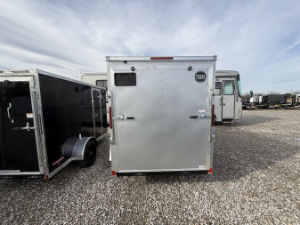 New 2025 WELLS CARGO FT610S2-D Cargo / Enclosed Trailer 6X10 SA RAMP DOOR (GVW:2990) SILVER FROST