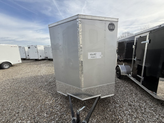 New 2025 WELLS CARGO FT610S2-D Cargo / Enclosed Trailer 6X10 SA RAMP DOOR (GVW:2990) SILVER FROST