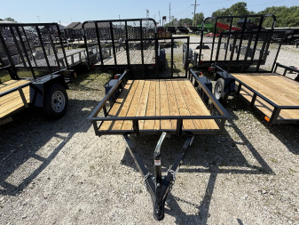New 2025 AMO US081 Utility Trailer 5X8 SA LOWSIDE 12  TIRES (GVW:2990) BLACK