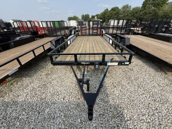 New 2026 PJ Trailers UL182 Utility Trailer 83X18 TA DOVETAIL W/ HD GATE (GVW:9899) BLACK