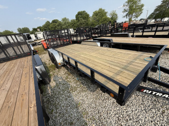 New 2026 PJ Trailers UL182 Utility Trailer 83X18 TA DOVETAIL W/ HD GATE (GVW:9899) BLACK