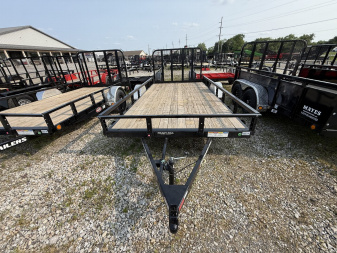 New 2025 PJ Trailers U8141 Utility Trailer 83X14 SA STRAIGHT DECK (GVW:2995) BLACK