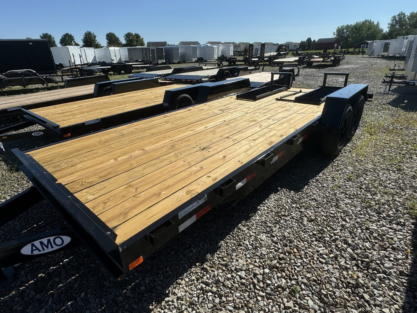 New 2025 AMO UG202 Equipment Trailer 82X20 TA STAND UP RAMPS (GVW:14000)