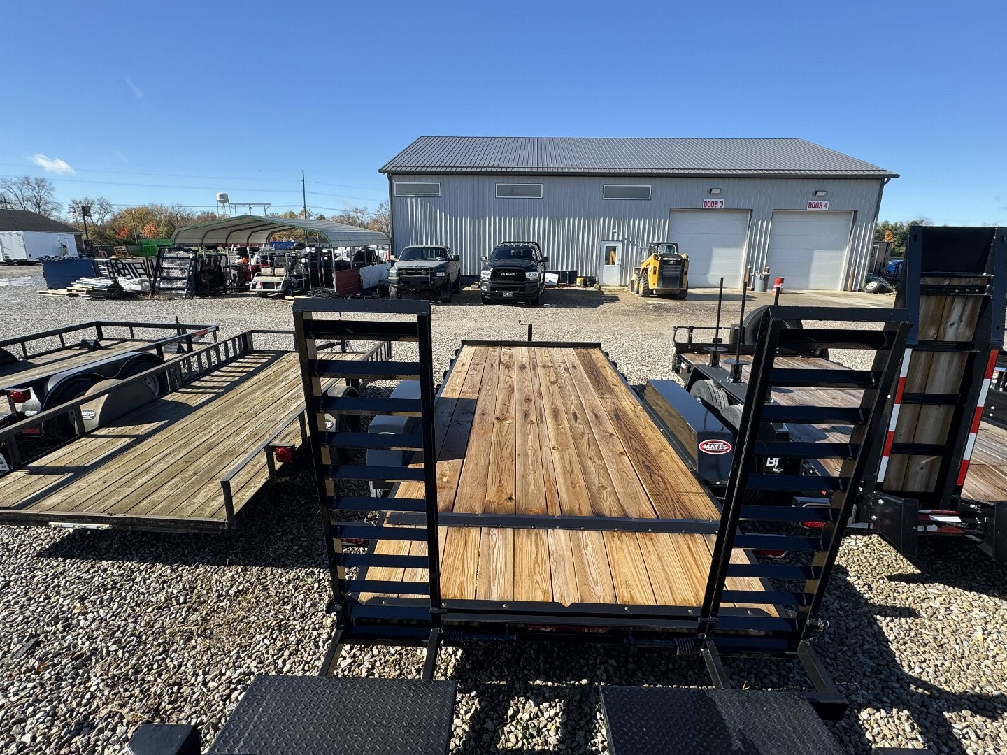 New 2025 AMO UC182 Equipment Trailer 82X18 TA DOVETAIL (GVW:9990) STAND UP RAMPS