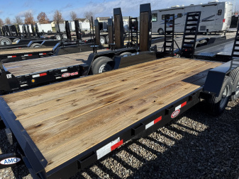 New 2025 AMO UC182 Equipment Trailer 82X18 TA DOVETAIL (GVW:9990) STAND UP RAMPS