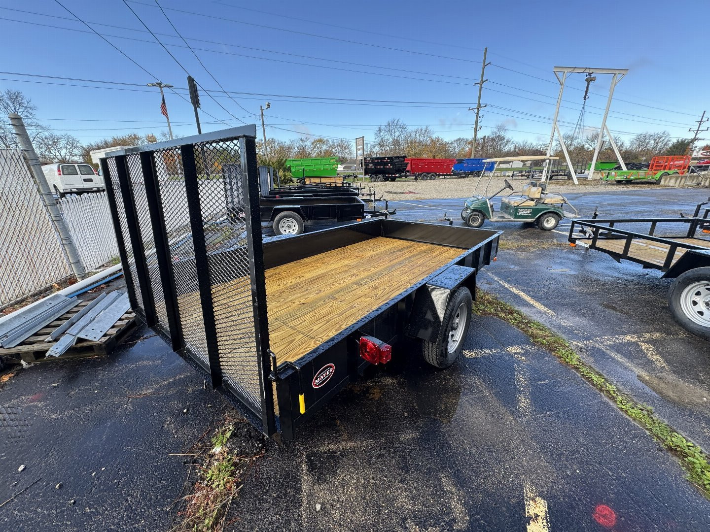 New 2025 AMO US121 Utility Trailer 76X12 SA LOWSIDE-STEEL SIDE(GVW:2990)BLACK