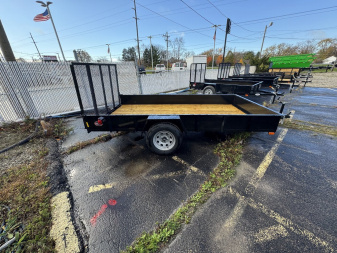 New 2025 AMO US121 Utility Trailer 76X12 SA LOWSIDE-STEEL SIDE(GVW:2990)BLACK