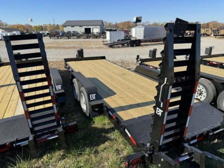 New 2024 Behnke CBCT2016E-S Equipment Trailer 83X20 TA BEAVERTAIL W/RAMPS (GVW:16000)