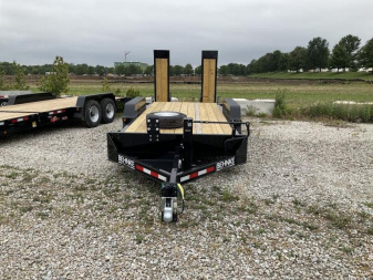 New 2023 Behnke CBCT1816E-S Equipment Trailer 83X18 TA WOOD FILLED RAMPS (GVW:12000)