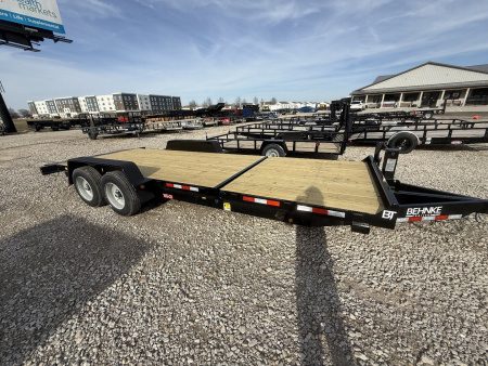 New 2025 Behnke TBCT2216ET Tilt Trailer 83X22 TA PARTIAL TILT (GVW:16000) BLACK