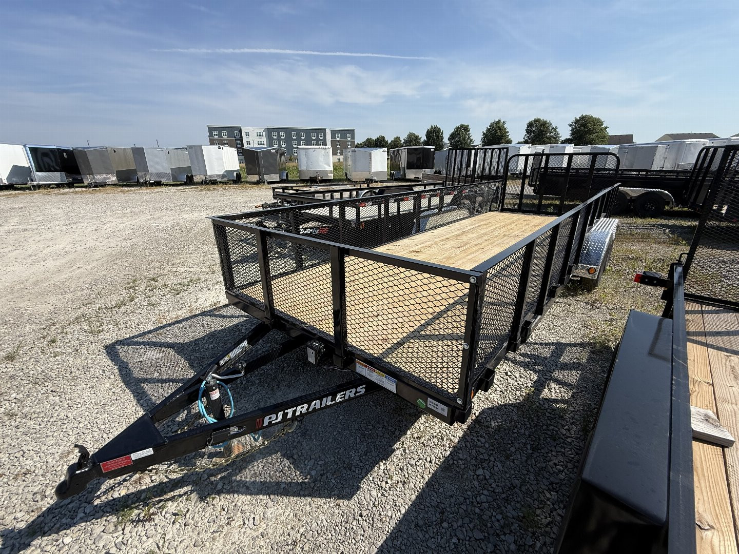 New 2025 PJ Trailers UL222 Utility Trailer 83X22 TA STRAIGHT DECK (GVW:7000) BLACK MESH SIDES