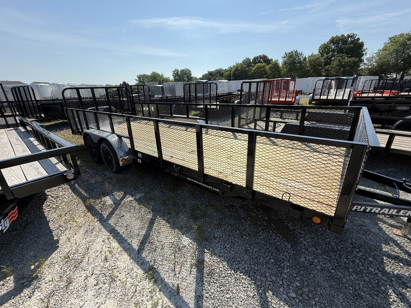 New 2025 PJ Trailers UL222 Utility Trailer 83X22 TA STRAIGHT DECK (GVW:7000) BLACK MESH SIDES
