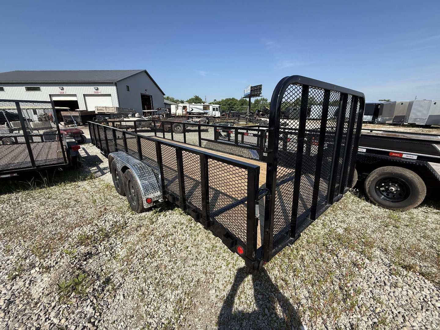 New 2025 PJ Trailers UL222 Utility Trailer 83X22 TA STRAIGHT DECK (GVW:7000) BLACK MESH SIDES
