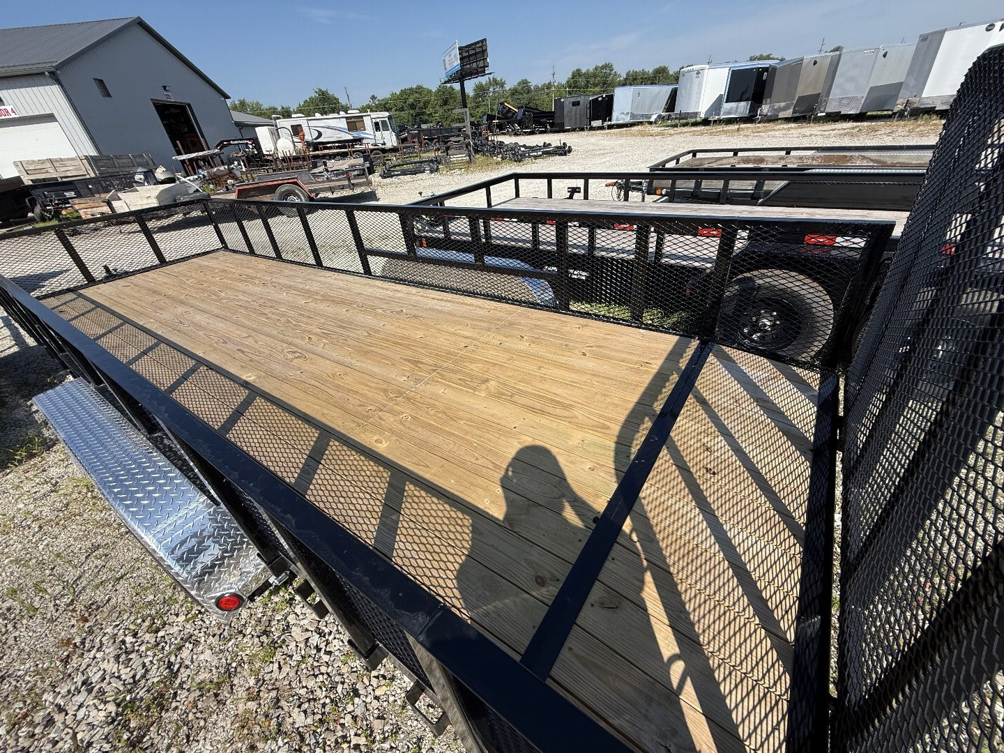 New 2025 PJ Trailers UL222 Utility Trailer 83X22 TA STRAIGHT DECK (GVW:7000) BLACK MESH SIDES