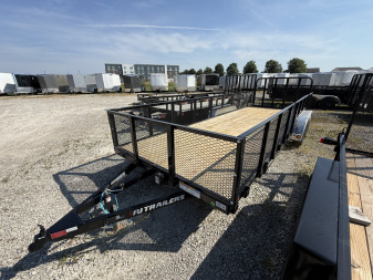 New 2025 PJ Trailers UL222 Utility Trailer 83X22 TA STRAIGHT DECK (GVW:7000) BLACK MESH SIDES