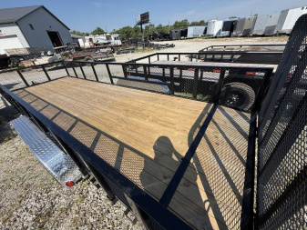 New 2025 PJ Trailers UL222 Utility Trailer 83X22 TA STRAIGHT DECK (GVW:7000) BLACK MESH SIDES