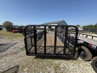 New 2025 PJ Trailers UL222 Utility Trailer 83X22 TA STRAIGHT DECK (GVW:7000) BLACK MESH SIDES