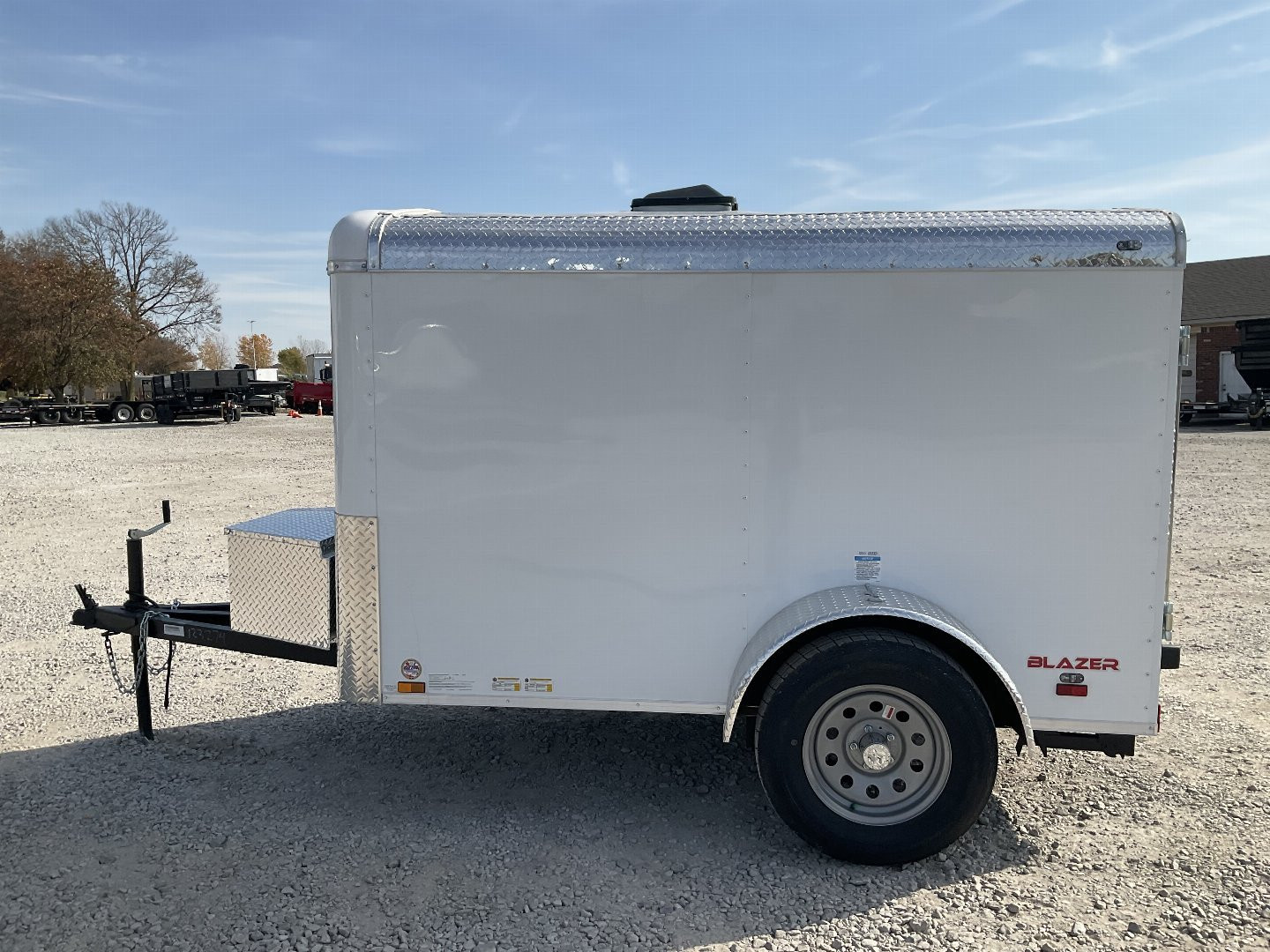 New 2025 Cargo Mate BL58SA Cargo/Enclosed Trailer 5X8 SA RAMP DOOR (GVW:2990) WHITE