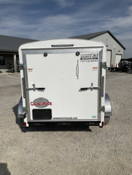 New 2025 Cargo Mate BL58SA Cargo/Enclosed Trailer 5X8 SA RAMP DOOR (GVW:2990) WHITE