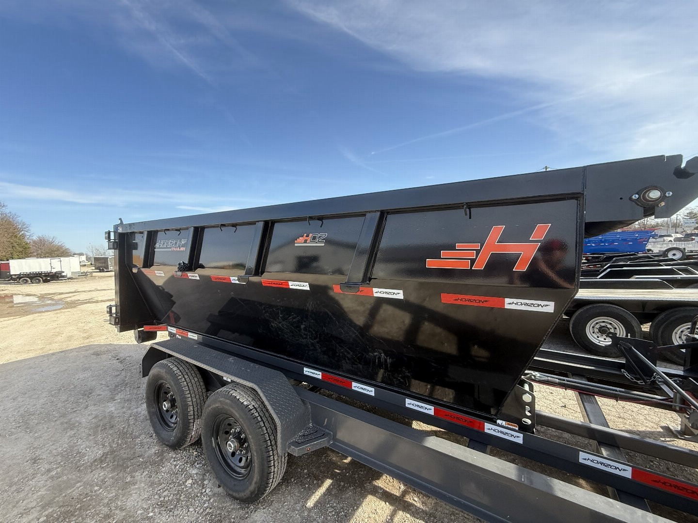 New 2025 Horizon Trailers 14' HDZ Dumpster Dump Bin 83X14 BLACK