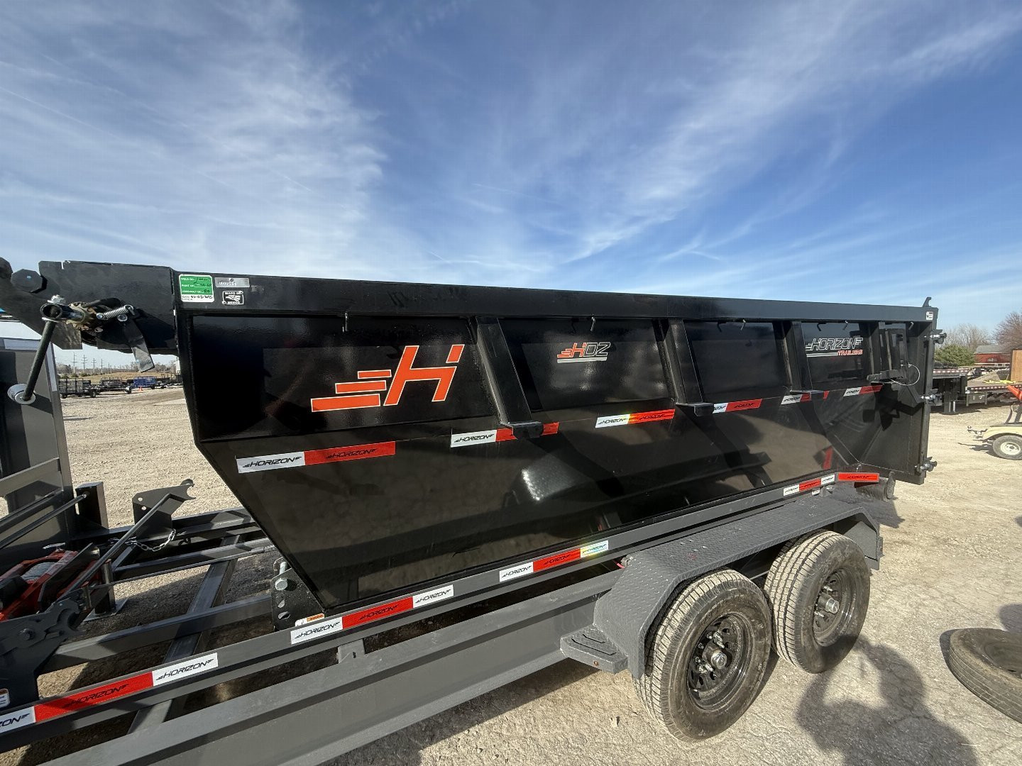 New 2025 Horizon Trailers 14' HDZ Dumpster Dump Bin 83X14 BLACK