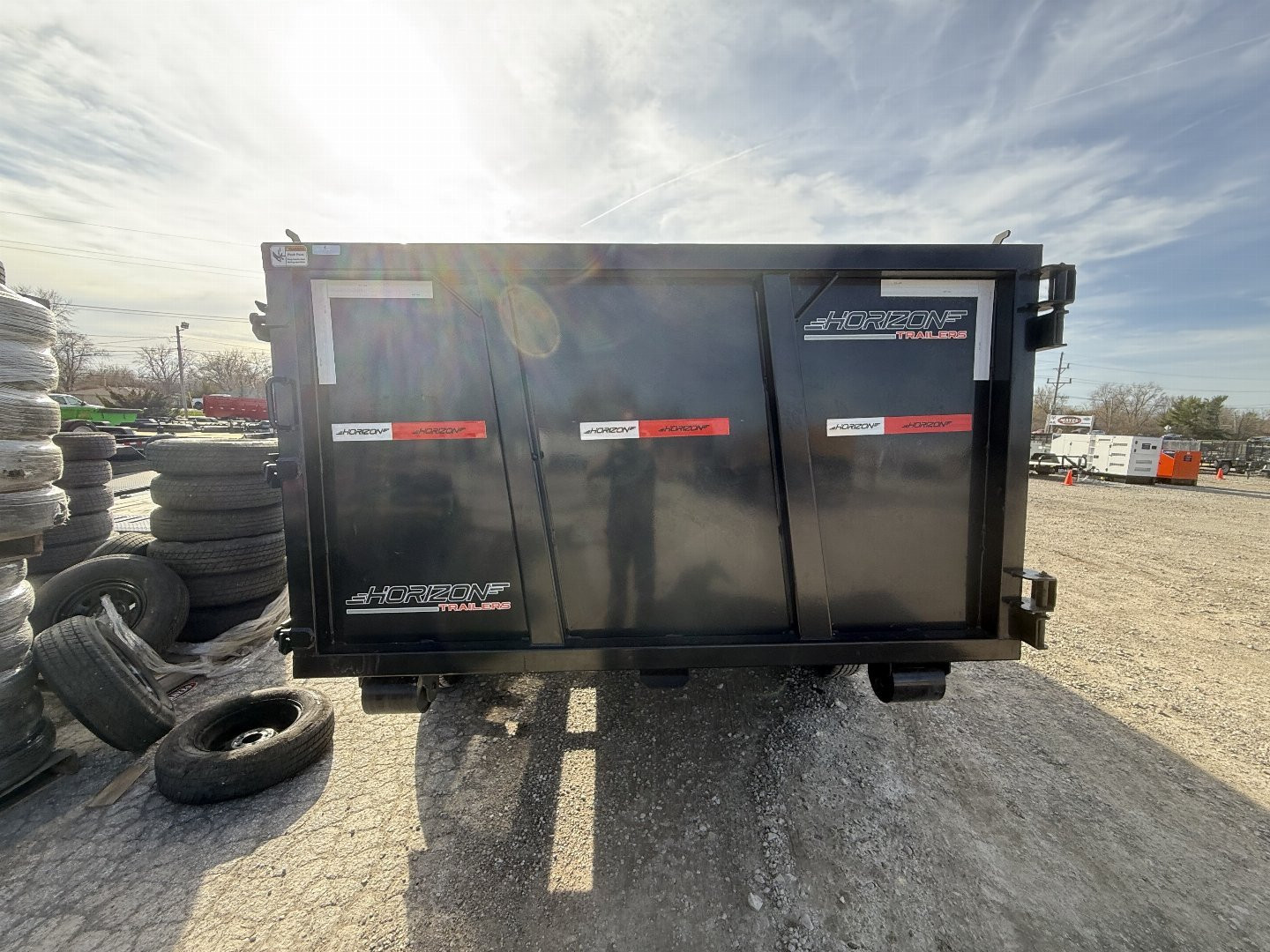 New 2025 Horizon Trailers 14' HDZ Dumpster Dump Bin 83X14 BLACK