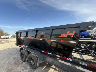 New 2025 Horizon Trailers 14' HDZ Dumpster Dump Bin 83X14 BLACK